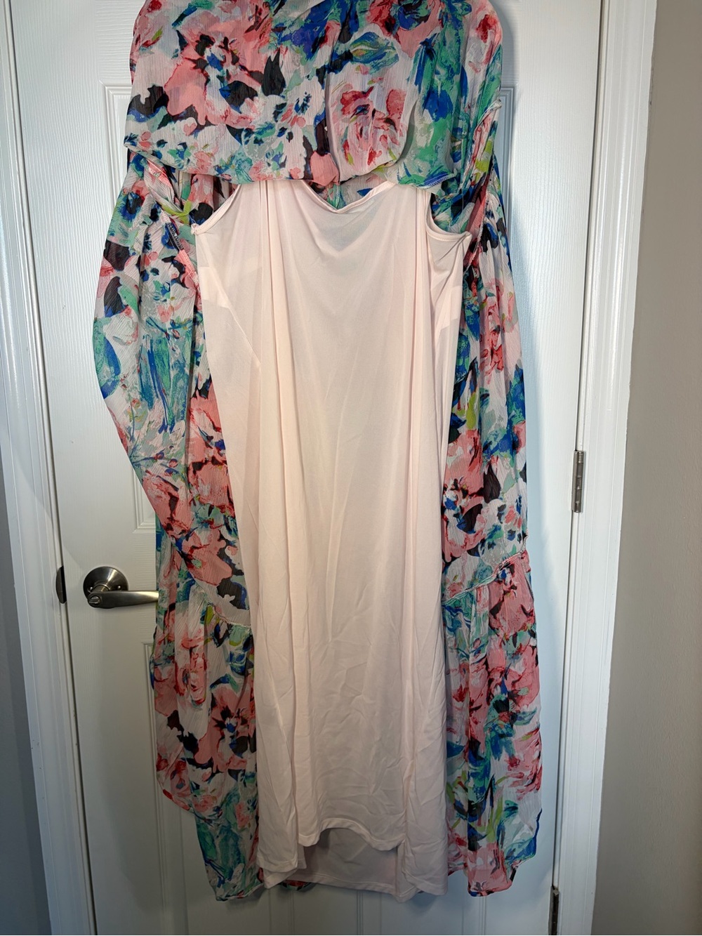 H&M Floral Tiered Maxi Dress in Pink and Blue - Picture 10 of 15